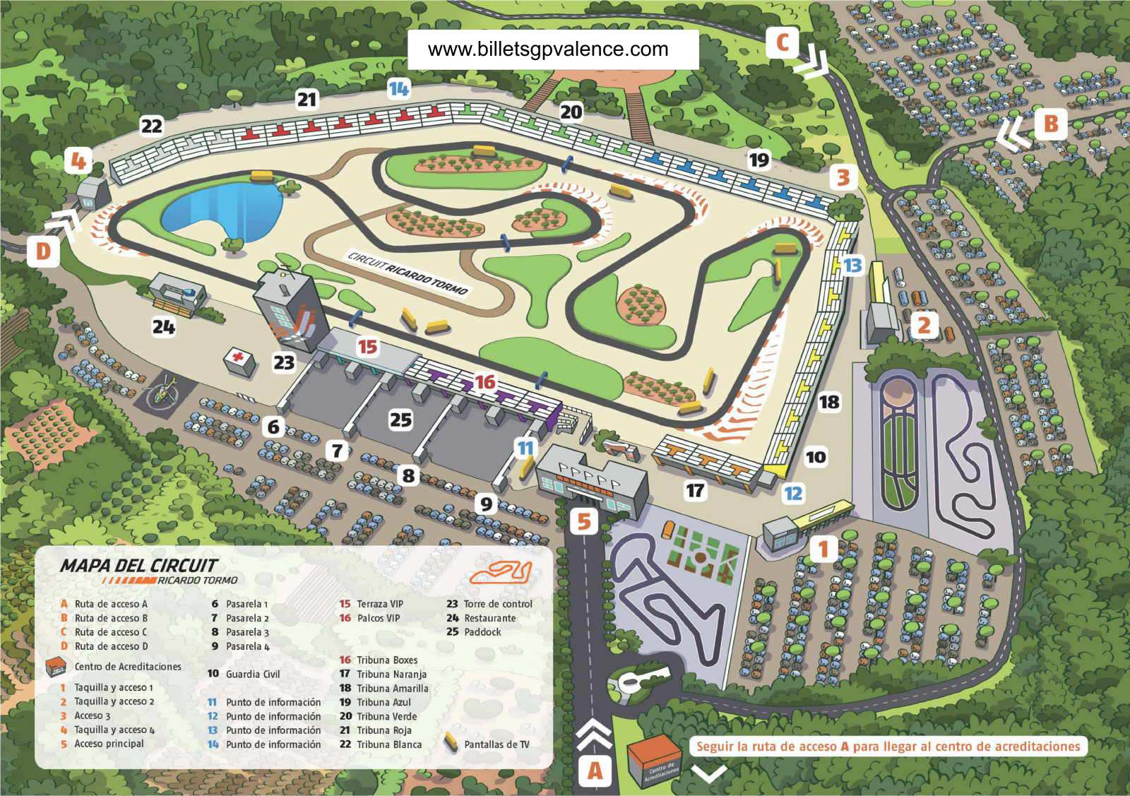 Plan du circuit motoGP Valence